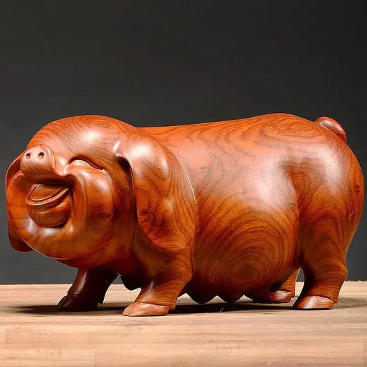 Artisanat en bois Cochon fait à la main